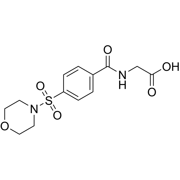 N-[4-(Morpholin-4-ylsulfonyl)benzoyl]glycine Structure
