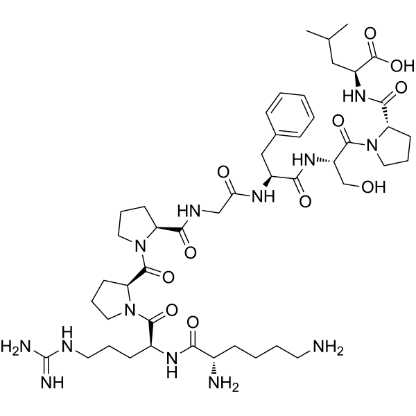 Lys-(Des-Arg9, Leu8)-Bradykinin Structure