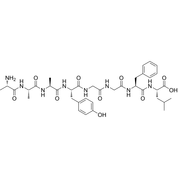 Ala-Ala-Ala-Tyr-Gly-Gly-Phe-Leu Structure