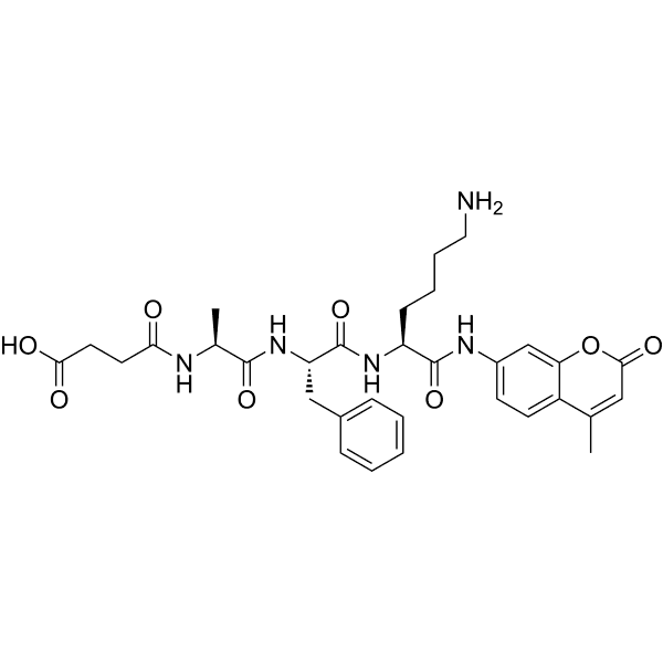 Suc-Ala-Phe-Lys-AMC Structure