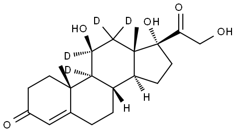 Cortisol-d4 Structure