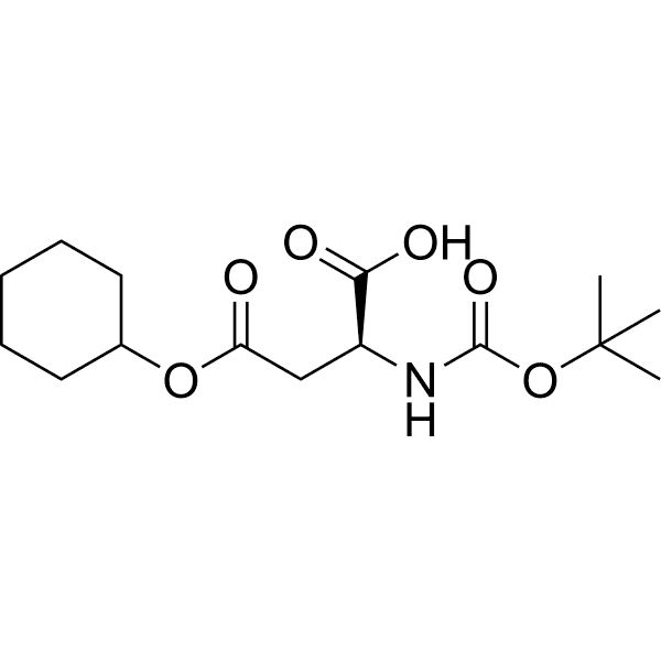 (S)-2-((tert-Butoxycarbonyl)amino)-4-(cyclohexyloxy)-4-oxobutanoic acid Structure