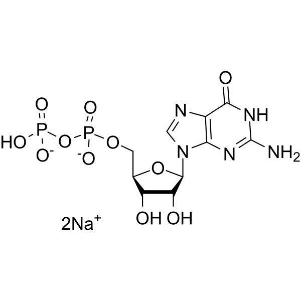 Guanosine 5'-diphosphate disodium salt Structure