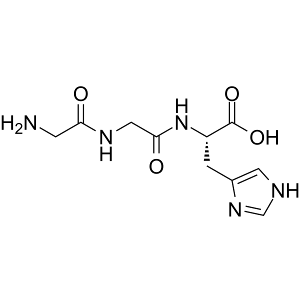 (S)-2-(2-(2-Aminoacetamido)acetamido)-3-(1H-imidazol-4-yl)propanoic acid Structure