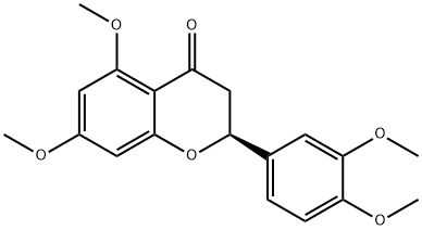 (2S)-5,7,3',4'-tetramethoxyflavanone Structure