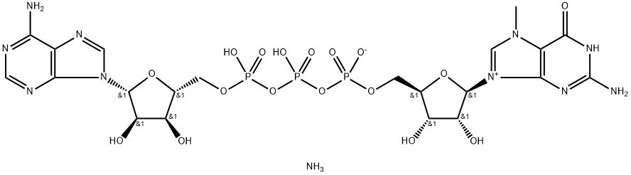 N7-Methyl-guanosine-5'-triphosphate-5'-adenosine diammonium Structure