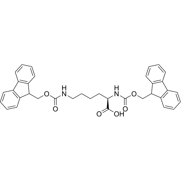 N2, N6-Bis(((9H-fluoren-9-yl)methoxy)carbonyl)-D-lysine Structure