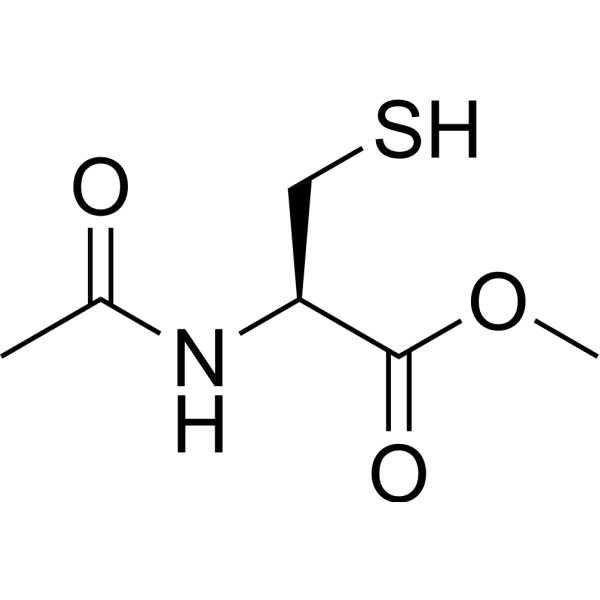 Methyl acetyl-L-cysteinate Structure
