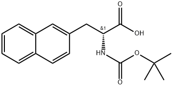 (R)-2-((tert-Butoxycarbonyl)amino)-3-(naphthalen-2-yl)propanoic acid Structure
