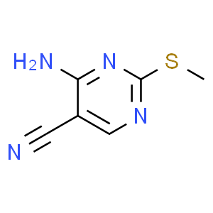 4-Amino-2-(methylthio)pyrimidine-5-carbonitrile  Structure