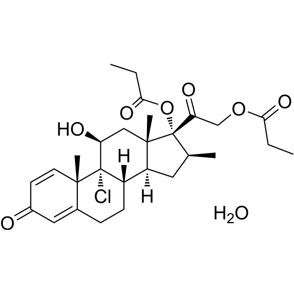Beclometasone dipropionate monohydrate Structure
