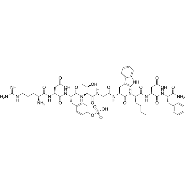 [Thr28, Nle31]-Cholecystokinin (25-33), sulfated Structure