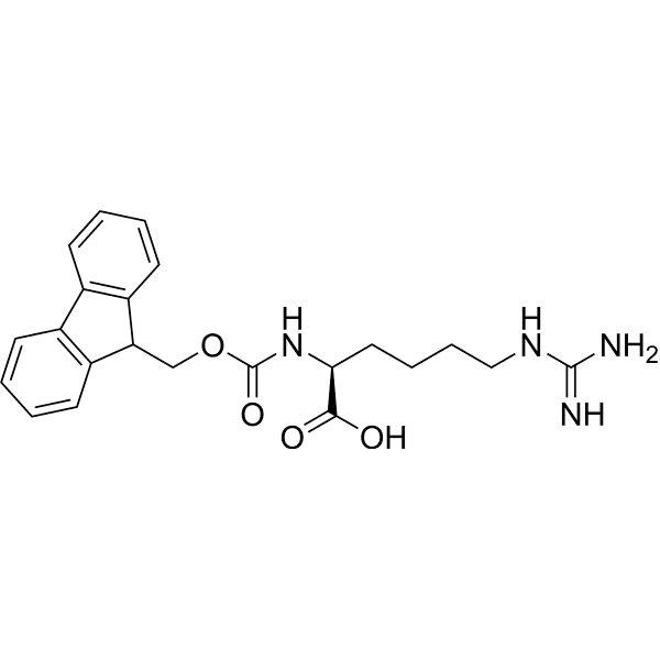 N2-(((9H-Fluoren-9-yl)methoxy)carbonyl)-N6-carbamimidoyl-L-lysine Structure