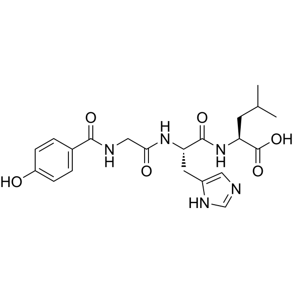 p-Hydroxyhippuryl-His-Leu Structure