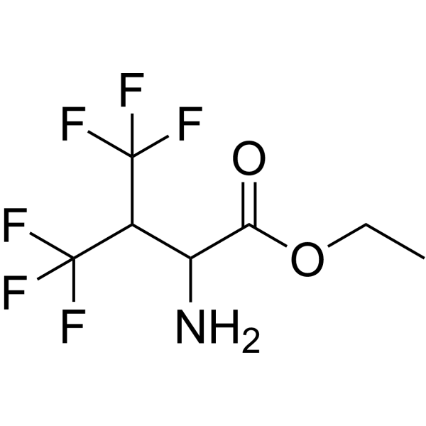 Ethyl 4, 4, 4, 4', 4', 4'-hexafluoro-DL-valinate Structure