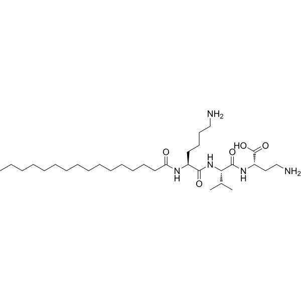 Palmitoyl dipeptide-5 diaminohydroxybutyrate Structure