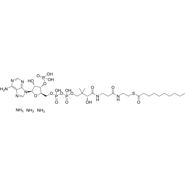 Decanoyl coenzyme A triammonium Structure