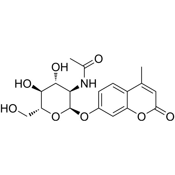 4-Methylumbelliferyl-N-acetyl-α-D-glucosaminide Structure