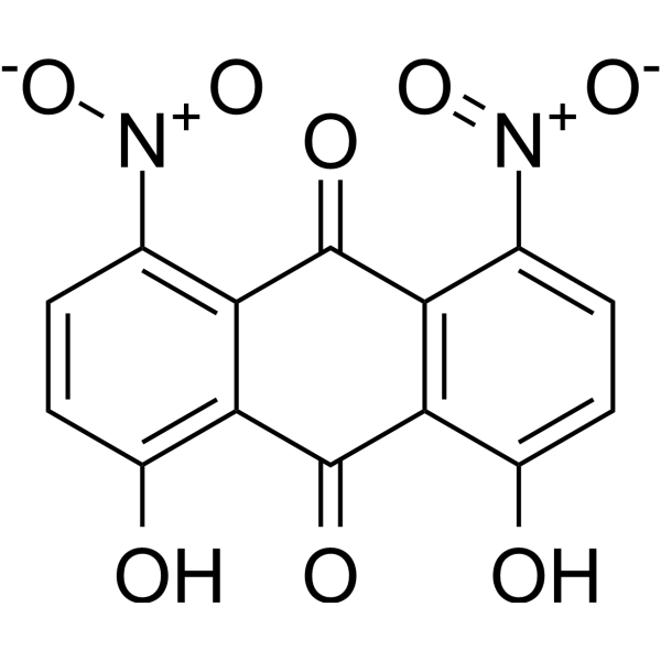 1,8-Dihydroxy-4,5-dinitroanthraquinone Structure