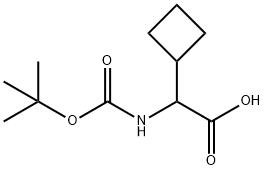2-((tert-Butoxycarbonyl)amino)-2-cyclobutylacetic acid Structure