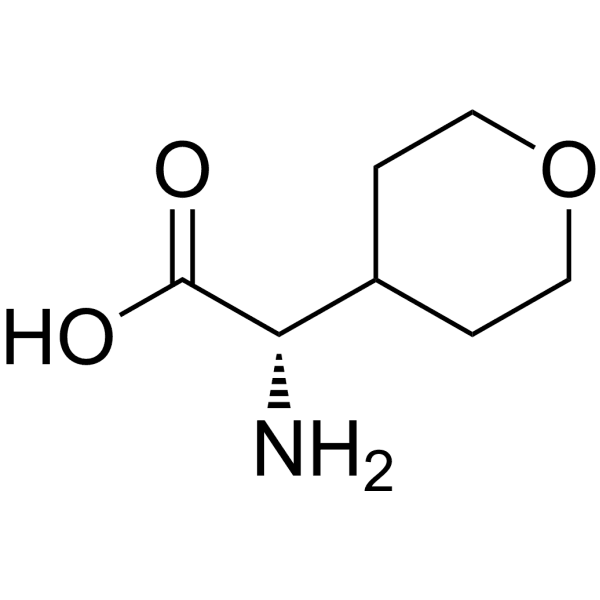 (S)-2-Amino-2-(tetrahydro-2H-pyran-4-yl)ethanoic acid Structure