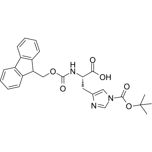 Fmoc-His(Boc)-OH Structure