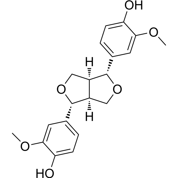 (-)-Pinoresinol Structure