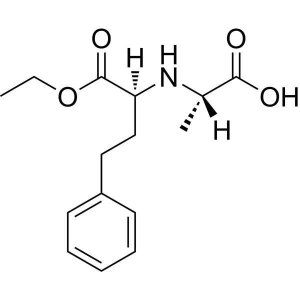 (S)-2-(((S)-1-Ethoxy-1-oxo-4-phenylbutan-2-yl)amino)propanoic acid Structure