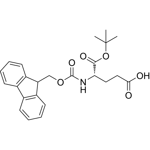 N-(9-Fluorenylmethoxycarbonyl)glutamic acid α-tert-butyl ester Structure