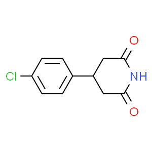 4-(4-Chlorophenyl)piperidine-2,6-dione  Structure