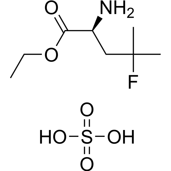 (S)-Ethyl 2-amino-4-fluoro-4-methylpentanoate sulfate Structure