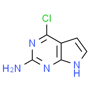 2-Amino-4-chloropyrrolo[2,3-d]pyrimidine  Structure