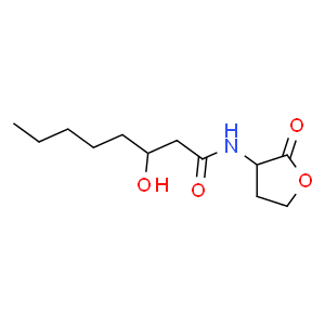 N-(3-Hydroxyoctanoyl)-DL-homoserine lactone  Structure