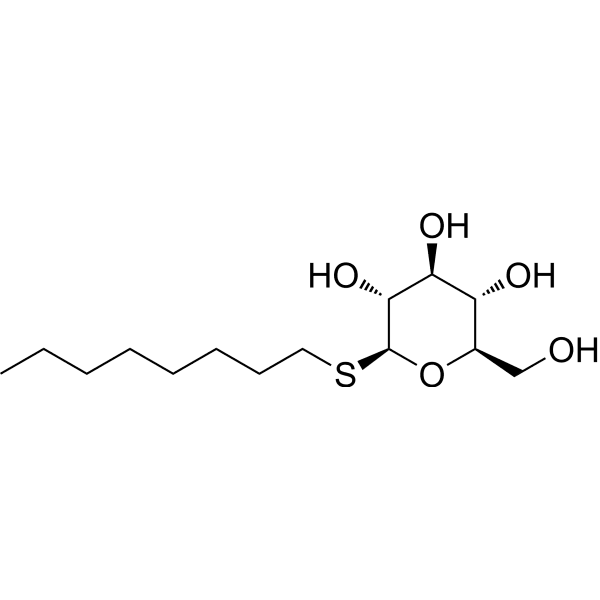 Octyl β-D-thioglucopyranoside Structure