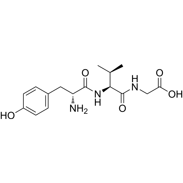 H-D-Tyr-Val-Gly-OH Structure
