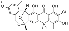 Bischloroanthrabenzoxocinone Structure