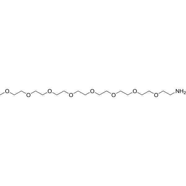 m-PEG8-Amine Structure