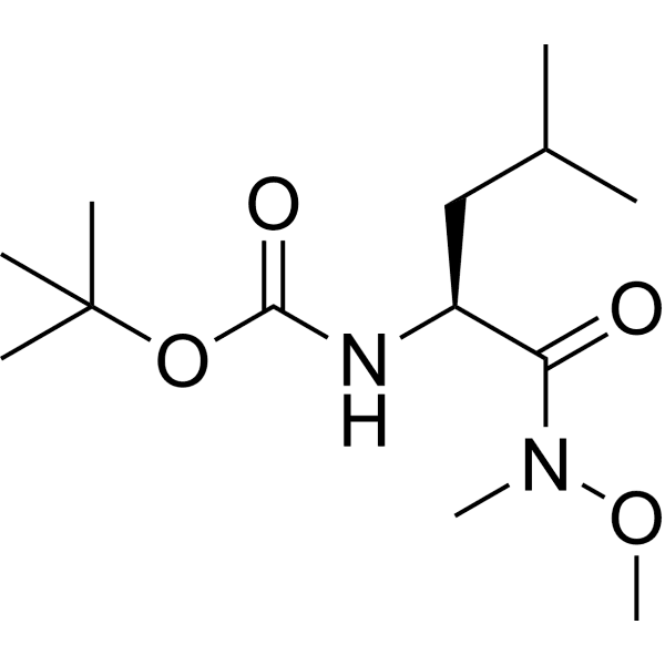 (S)-N-Methyl-N-methoxy-2-(tert-butoxycarbonylamino)-4-methylpentanamide Structure
