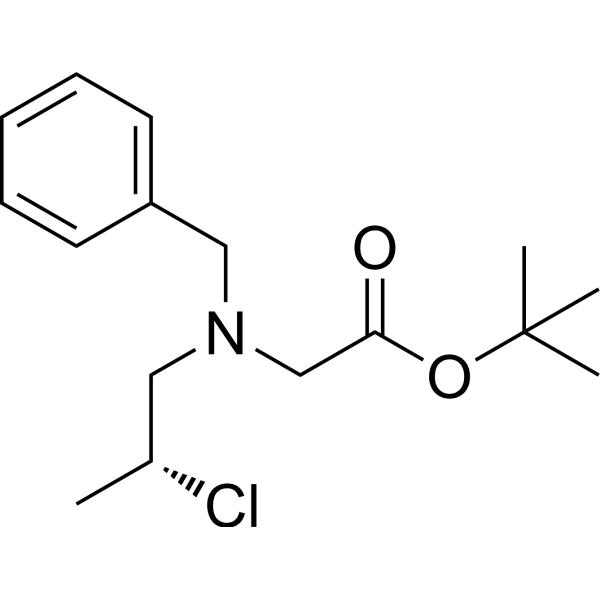 tert-Butyl (R)-N-benzyl-N-(2-chloropropyl)glycinate Structure