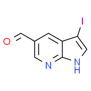 3-Iodo-1H-pyrrolo[2,3-b]pyridine-5-carbaldehyde  Structure