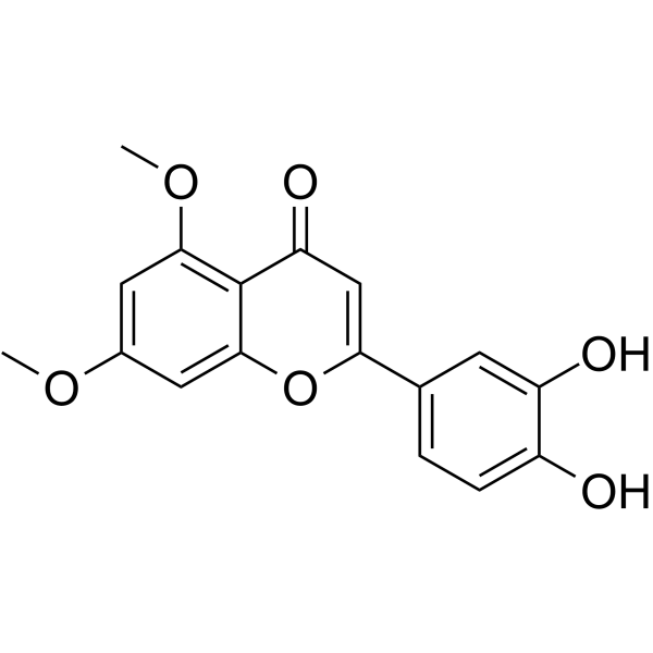 5,7-Dimethoxyluteolin Structure