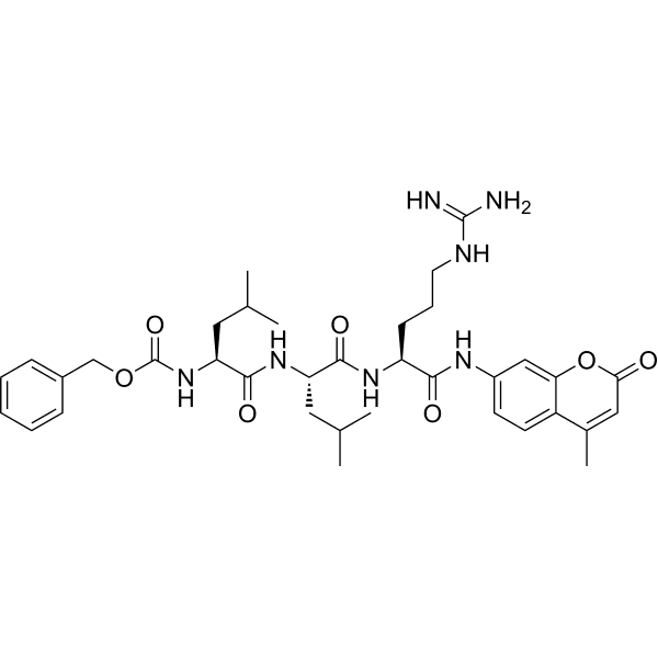 Z-Leu-Leu-Arg-AMC Structure