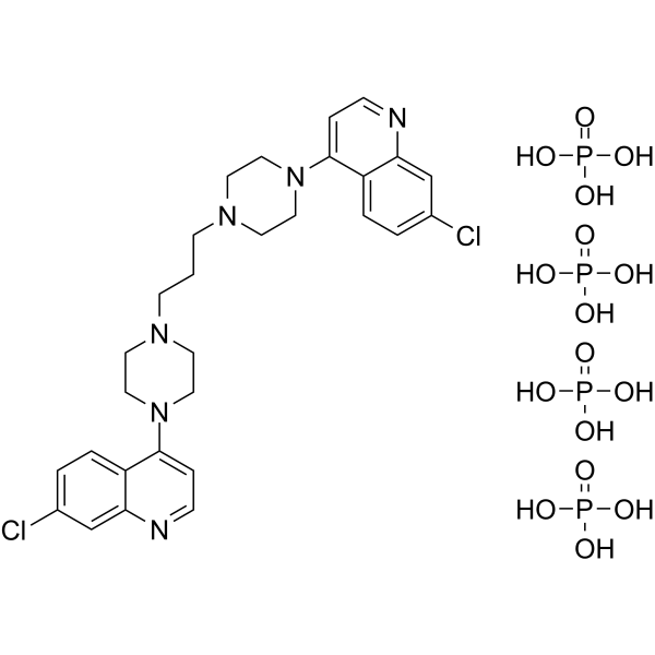 Piperaquine tetraphosphate Structure
