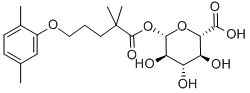 Gemfibrozil 1-O-β-Glucuronide Structure