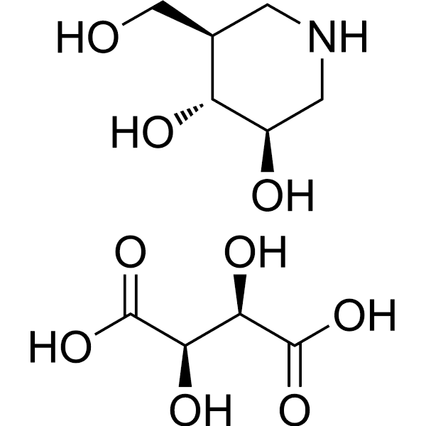 Afegostat tartrate Structure