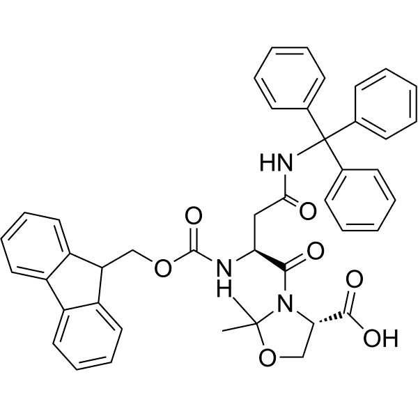 Fmoc-Asn(Trt)-Ser(psi(Me, Me)pro)-OH Structure