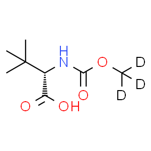 N-(d3-methoxycarbonyl)-L-tert-leucine  Structure