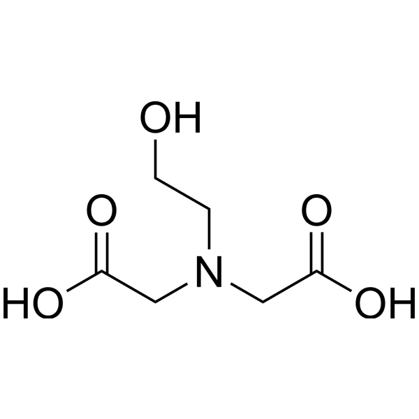 N-(2-Hydroxyethyl)iminodiacetic Acid Structure
