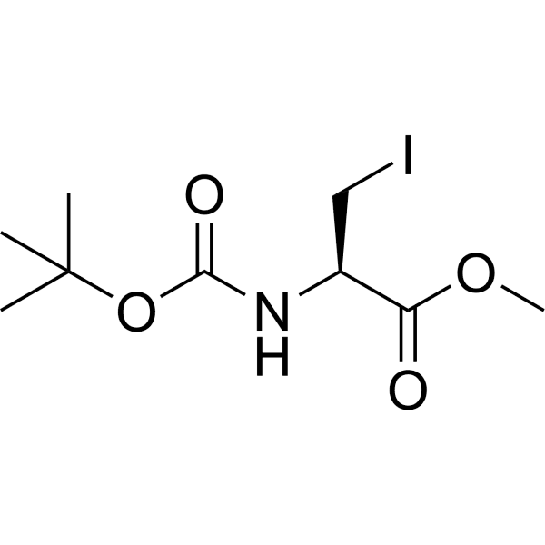 Methyl (R)-2-((tert-butoxycarbonyl)amino)-3-iodopropanoate Structure