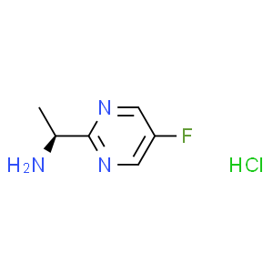 (S)-1-(5-Fluoro-pyrimidin-2-yl)-ethylamine hydrochloride  Structure